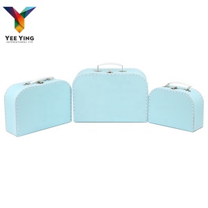 Các tông màu xanh trẻ em giấy nhỏ vali hộp bao bì hộp quà tặng có thể in mẫu vali giấy - Product Image 4