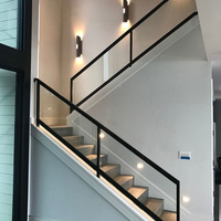 Rampe en verre sans cadre en aluminium HIMOWAY pour escalier intérieur et balcon