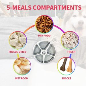 AFP thông minh tự động vật nuôi trung chuyển thực phẩm Dispenser với lập trình hẹn giờ 5 bữa ăn điện tự động chó mèo trung chuyển cho khô và ướt thực phẩm - Product Image 3