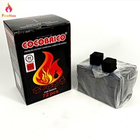 Charbon à chicha instantané FireMax en gros, en forme de cubes, en matière première pure de coque de noix de coco, pour encens et chicha