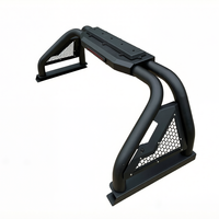 Barre anti-roulis robuste à clipser pour benne de camionnette tout-terrain avec tube rond en acier inoxydable et feu stop LED