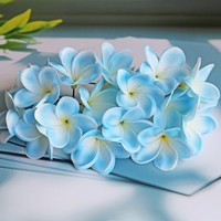 Fleurs en mousse DIY pour cheveux Hawaï Plumeria Hibiscus – Décoration naturelle pour mariage, vacances, plage, fête – Fleurs en PU effet naturel