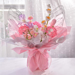 Ramo de Flores de Ganchillo Personalizado de Fábrica, Ramo en Forma de Mariposa de Ganchillo, el <span class=keywords><strong>Mejor</strong></span> Regalo para Esposa, Novia, San Valentín, Regalo de San Valentín - Product Image 5