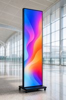 Afficheur numérique LED vertical mobile, écran d'affichage portable sur pied pour hall d'hôtel