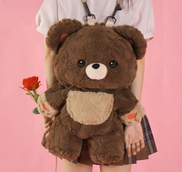 Nouveau design Sac à dos en peluche Ours Sac à dos couple d'ours Sac à dos animal en peluche personnalisé Échantillon gratuit