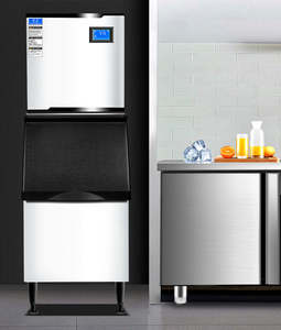 מכונת קרח אוטומטית מסחרית בעלת קיבולת גדולה לייצור קוביות קרח שקופות לחנויות תה חלב - Product Image 5