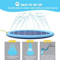 Tapis rafraîchissant gonflable en PVC de 170 cm pour animaux de compagnie, piscine à pulvérisation d'eau, baignoire d'été pour chiens et enfants, en stock