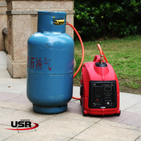 Générateurs de gaz GPL super silencieux 1000W démarrage à recul moteur refroidi par air à 4 temps certificat EPA portable monophasé 60Hz
