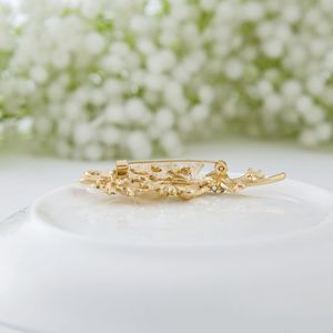 Broche populaire en opale et strass, motif fleur d'épi de blé, accessoire féminin, épingle de corsage - Product Image 6