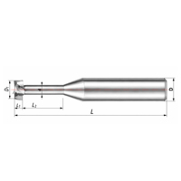 Fraise à rainurer en T polie pour aluminium non revêtu, fraise à queue en alliage d'aluminium, outil de fraisage CNC en carbure monobloc, outil de rainurage de précision OEM
