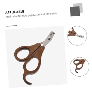 Coupe-ongles pour animaux de compagnie précis et sûr, manche en bois massif, coupe-ongles pour chiens, coupe-ongles pour chats - Product Image 3