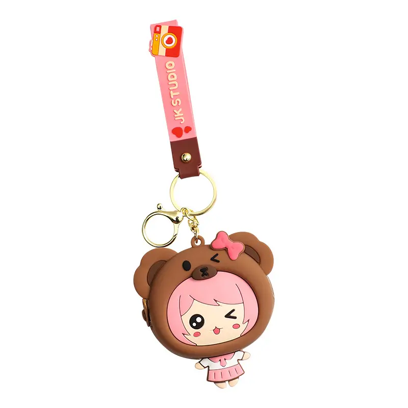 Customized promotion cute soft PVC key chain key chain silicone key chain backpack hanging ornaments