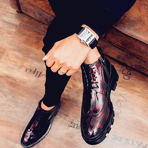 Chaussures <span class=keywords><strong>en</strong></span> cuir PU à bout pointu et motif <span class=keywords><strong>crocodile</strong></span>, à tige haute. Version coréenne. Chaussures tendance et polyvalentes, bottes <span class=keywords><strong>en</strong></span> cuir britanniques - Product Image 4