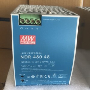 Nuevo y Original MEAN WELL DIN Rail Fuente de alimentación conmutada <span class=keywords><strong>NDR</strong></span> 48V 10A - Product Image 1