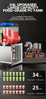 Machine à slush 3 cuves pour smoothies, jus glacés et boissons congelées, idéale pour hôtels et restaurants