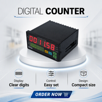 Tachymètre numérique à 6 chiffres LED, fréquence, compte-tours, vitesse, communication Modbus RTU RS232, précision de 0,1%, 90-260V