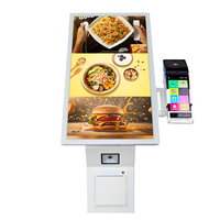 Kiosque tout-en-un Android de 21,5 pouces avec imprimante et scanner QR - Terminal de paiement mural pour restaurant/vente au détail