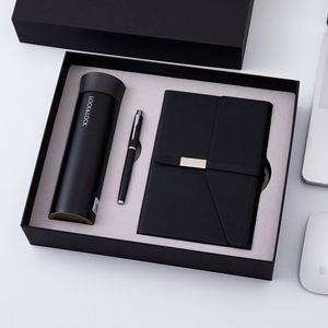 Wholesale Luxury <b>A5</b> <b>Diary</b> Bottle Set Customizable PU Leather Notebook Gift Thermal Hardcover Pen USB for Business Promotion - Product Image 2