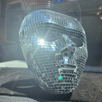 Masque Disco Moderne Scintillant en Gros pour Halloween, Noël, Nouvel An, Mascarade, Cosplay, Boule Miroir