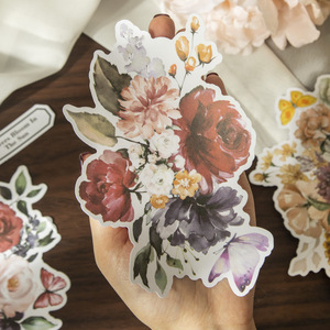 Lot de 20 autocollants séries de test fleuri, lot de 6 modèles de <span class=keywords><strong>Collage</strong></span> de <span class=keywords><strong>texte</strong></span> floral de grande taille - Product Image 3