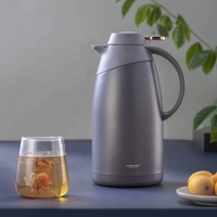 Jarra de Café de Plástico PINKAH de 2.0L, Termo de Doble Pared de Grado Alimenticio, Mantiene la Temperatura Caliente/Fría Durante 24 Horas, con Indicador de Temperatura, Estilo Árabe