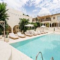 Chaises longues de loisirs en bois durables pour piscine extérieure plage jardin hôtel chaises longues pour meubles d'extérieur de jardin