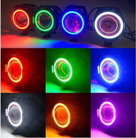 Phare de moto à Led avec yeux d'angle 125W, projecteurs supplémentaires, feux antibrouillard universels, lampe de conduite auxiliaire de moto à LED U7