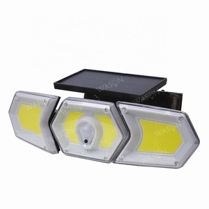Wason Thông Minh Ba Đầu 254 * Smd/274 * COB Ngoài Trời Đảng <span class=keywords><strong>Motion</strong></span> Cảm Biến Năng Lượng Mặt Trời Powered Vườn Tường Ánh Sáng Với Có Thể Điều Chỉnh Đèn Cơ Thể - Product Image 3