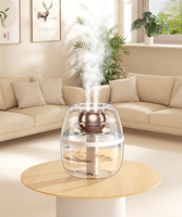 Diffuseur d'air mini USB de grande capacité 3L, humidificateur à brume d'eau avec lumière colorée, humidificateur à forte diffusion de brume