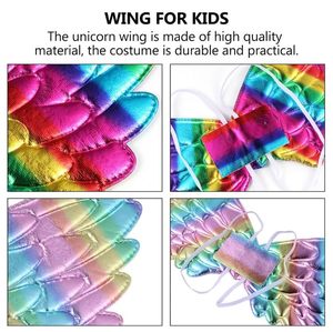 Çocuklar için YACHEN Gökkuşağı Unicorn Kanatları, Prenses Gökkuşağı Kanatları, Melek Kanatları Kostüm Aksesuarları, Doğum Günü Karnaval Cosplay Partisi - Product Image 5