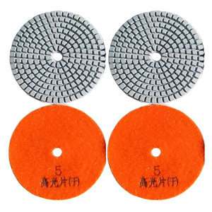 Lámina de Resaltado de 4 Pulgadas y 3 mm, Paquete de 5 #   Adecuado para pulir varios tipos de suelos, como los de grano de diamante. Cemento. Terrazo. Piedra Pulida. - Product Image 1