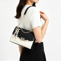 Sac à main pour femme en cuir de luxe avec blocs de couleur |   Vente en gros à Ningbo, OEM personnalisé