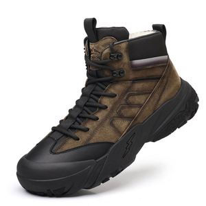 Nouvelles Bottes de Travail Montantes Polyvalentes en Cuir Véritable et Laine Tendance pour Hommes 2025 - Product Image 5