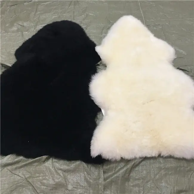Venda quente de cabelo longo de lã grossa branco preto pele de carneiro lance para bebê