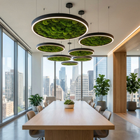 Lustre moderne de luxe en mousse stabilisée, suspension minimaliste noire en forme d'anneau pour restaurants, espaces commerciaux et décoration artistique