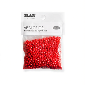 Perline Iln Abalorios 4mm Rosso Anguria 50g per Lavori Artigianali - Product Image 2