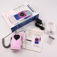 2025 Recharge Portable 35000 tr/min perceuse à ongles OEM forme de coeur sans noyau professionnel ongles Tech perceuse Salon nouvel an cadeau