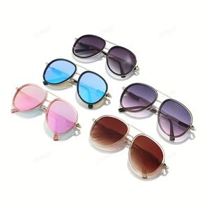 Custom Logo 2026 Fashion Vintage Men Women Double Bridges Mirror <b>Shades</b> <b>Sun</b> Glasses UV400 Big Frame Pilot Sunglasses - Product Image 3