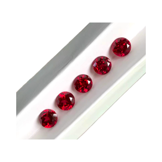 Round  Oval Cut Lab Grown Ruby Loose Stones Pigeon Blood Ring Pendant Setting Colored Gemstone Center Stone  Jewelry Supply