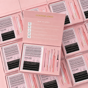 Extensions de <span class=keywords><strong>cils</strong></span> individuels en grappe effet œil de renard, style féerique, ultra-denses, faites à la main, tendance TikTok, pour un look naturel et luxueux, en plateau DIY - Product Image 2