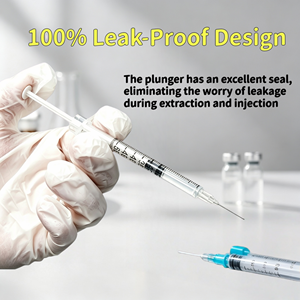 Seringue jetable en plastique à embout Luer Lock 1mL 2mL 3mL 5mL 10mL 20mL 30mL 50mL 60mL pour usage vétérinaire - Product Image 3