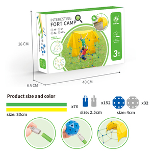 Tente en plastique pour maison de jeu, kit de construction éducatif, intérieur et extérieur, jouets forts pour enfants, bricolage - Product Image 5