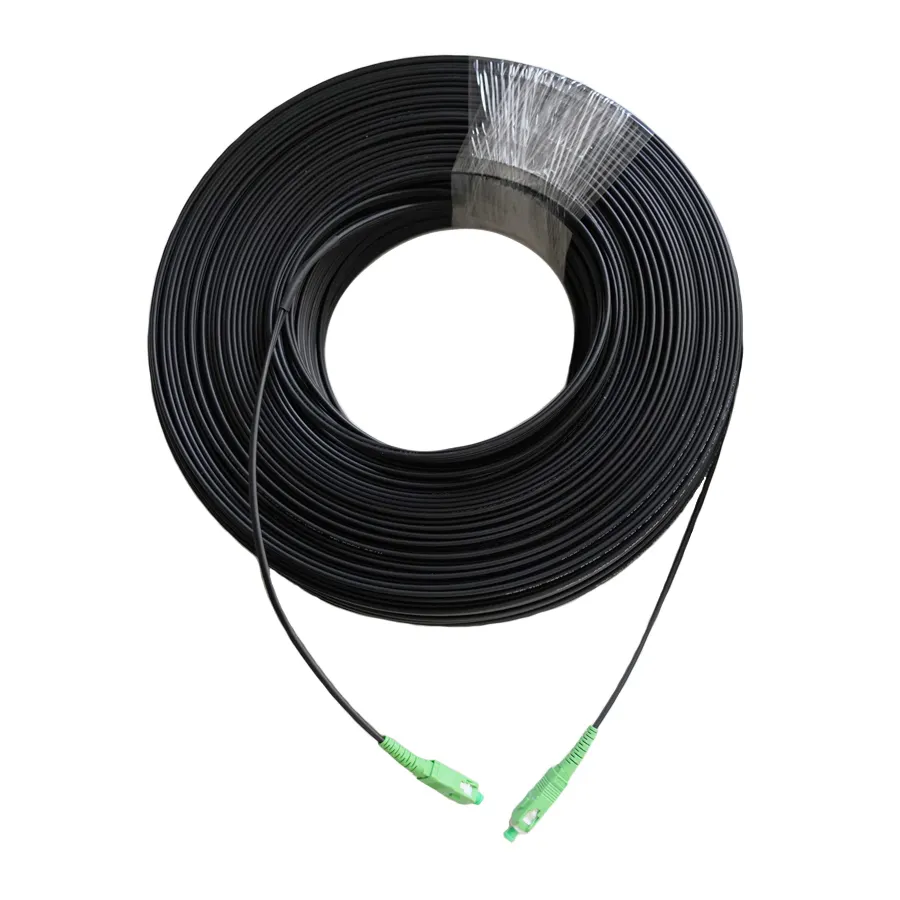 SURELINK Pre connectorized SC APC Drop Cable Fiber PatchコードTerminated FTTH Flat Drop Cable Fiber Patch Cord
