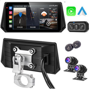 6.1inch Navigation <span class=keywords><strong>Monitor</strong></span> với điều khiển từ xa DVR BT BSD xe hiển thị tốc độ Carplay <span class=keywords><strong>Android</strong></span> tự động xe máy ghi âm - Product Image 1