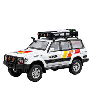 1:24 LC80 Land Cruiser Diecast Metal SUV Model Car with Sound & <b>Light</b> Pullback Mechanism Button Cell Battery 1.5V-Unisex Toy - Product Image 1