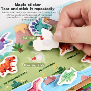 Custom Dinosaur Busy <strong>Book</strong> Space Alphabet Matching Puzzle Games DIY Quiet Sticker <strong>Books</strong> Educational Toys For Kids Boys Girls - Product Image 4