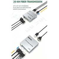 Kit d'extension KVM à fibre optique 20 km, émetteur-récepteur sur fibre optique, prise en charge IP 4K 30Hz IR pour AV général