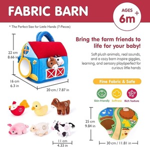Giocattoli per Bambini <span class=keywords><strong>Fattoria</strong></span> Sorpresa Morbida con <span class=keywords><strong>Animali</strong></span> Imbottiti e Suoni Reali - Giocattoli Montessori Morbidi per Bambini - Product Image 6