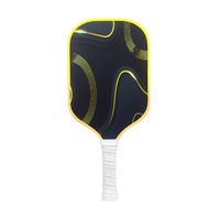 Ensemble de raquettes de pickleball en fibre de carbone T700, surface sablée, kit complet pour sports d'intérieur et d'extérieur, ruban doré