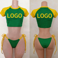 Ensemble bikini deux pièces à pois Y2K 2026 pour femme, haut court et short, maillot de bain de plage personnalisé avec logo, faible MOQ, commande en petite série